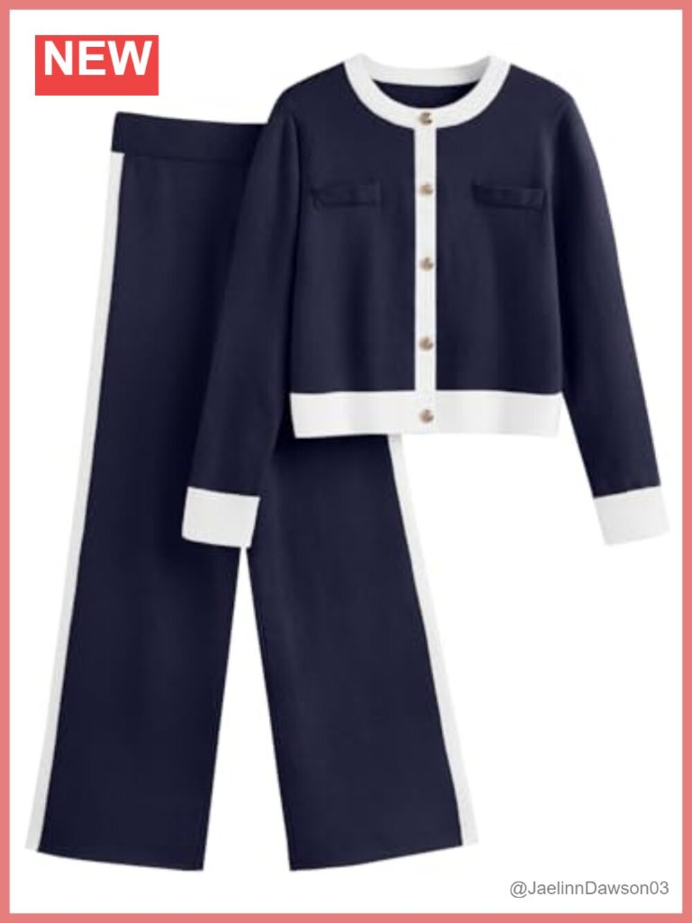 Women's Knit Cardigan Wide Leg Pant Set 2 Piece Lounge Outfit
